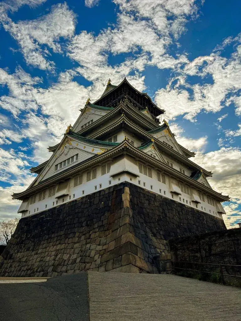 Shot of Osaka Castle from below