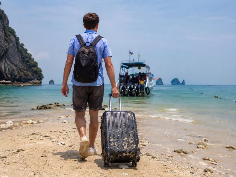 Koffer op strand Legpack