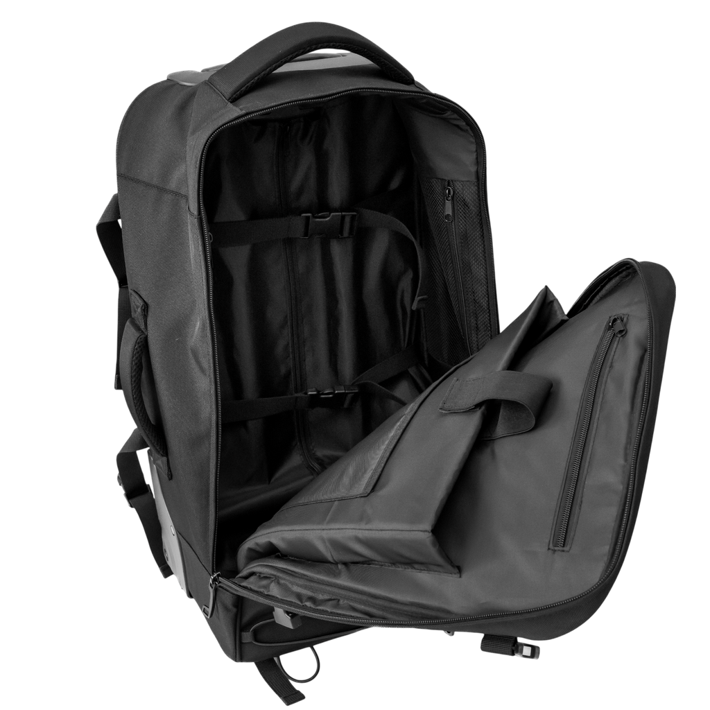 Legpack Cabin Voorkant binnenkant Rugzak met Wieltjes