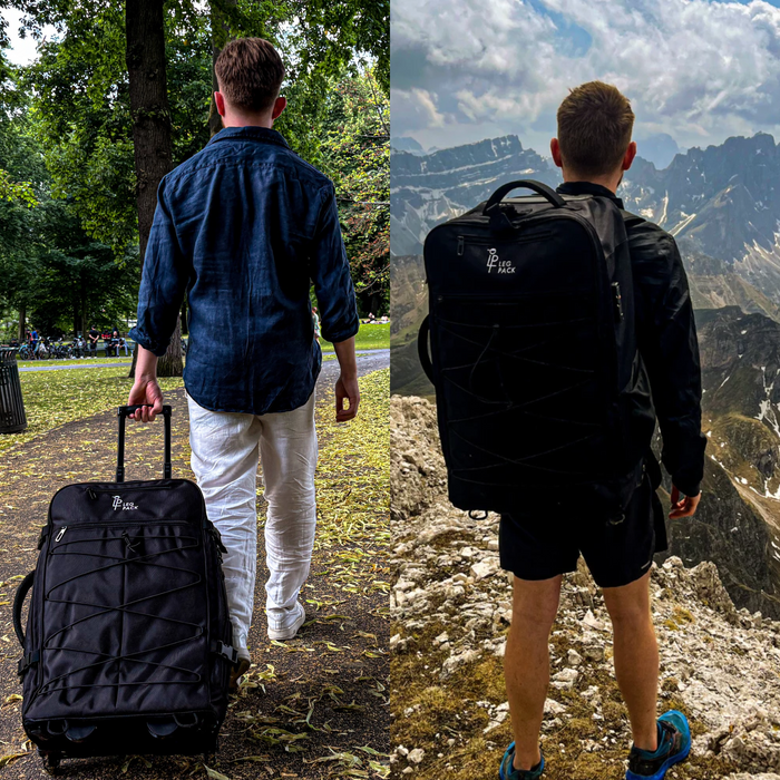 Legpack Ruim koffer rugzak met wieltjes