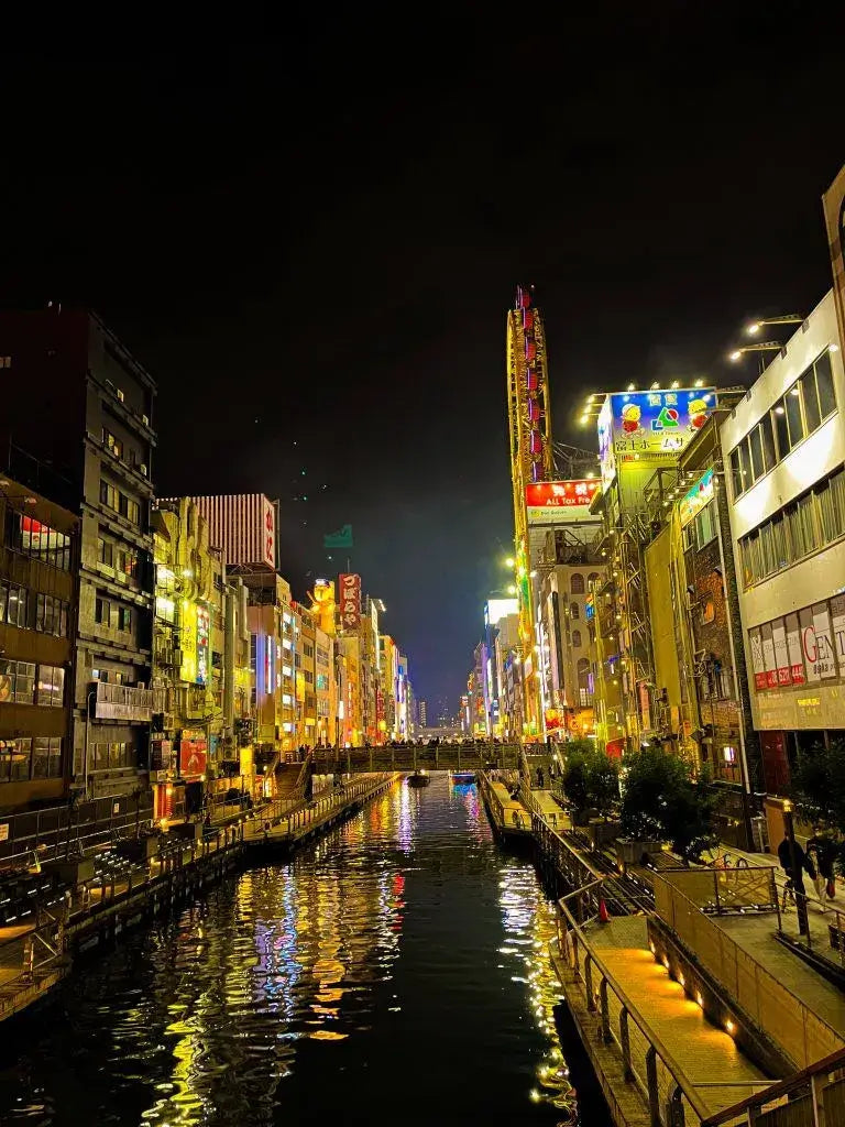 Osaka night street view, Japan