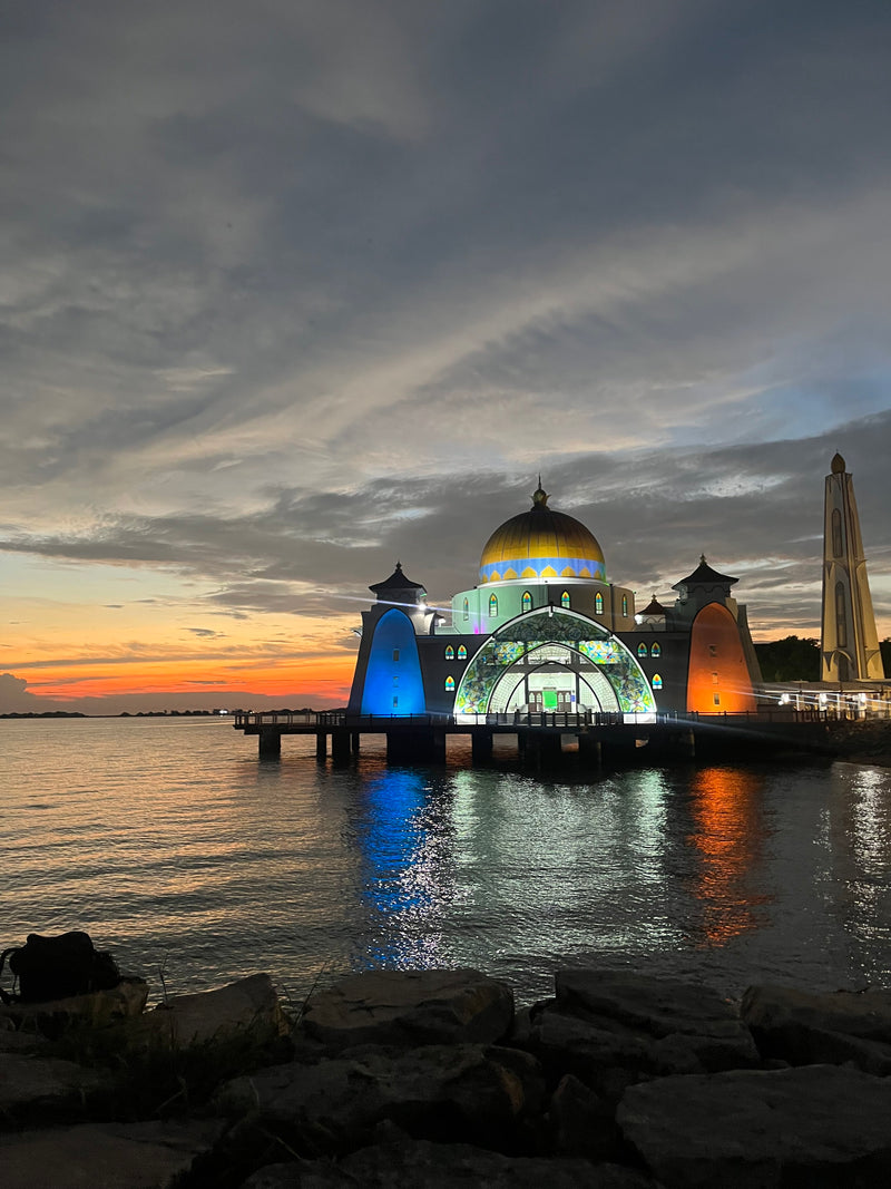 Sunset Viewpoint Straits Mosque Melakka Maleisie