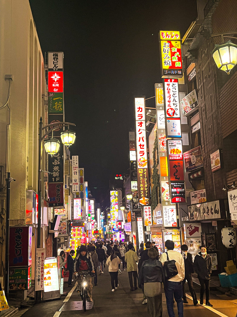 Night vibes from Shin-Okubo towards Shinjuku