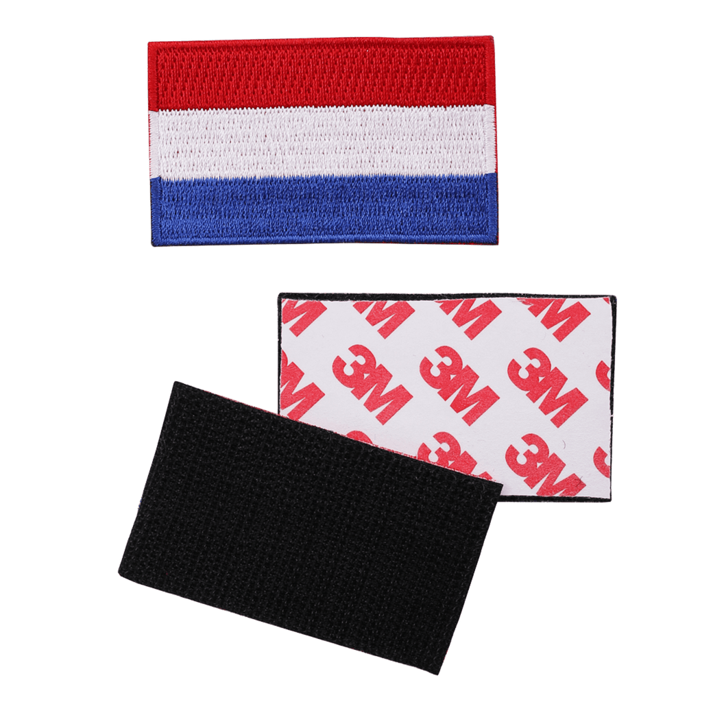 Legpack Vlagpatches met Klittenband Nederland met 3m achterkant