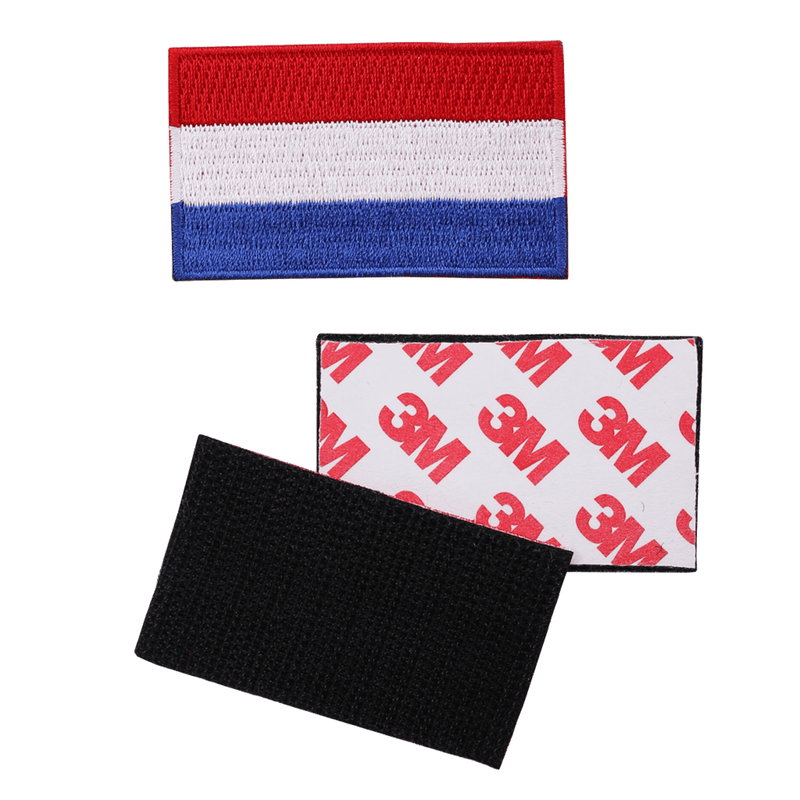 Legpack Vlagpatches met Klittenband Nederland met 3m achterkant
